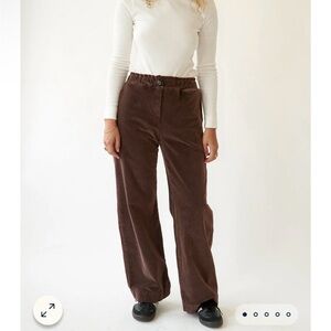 LA Relaxed the velvet trouser organic cotton wide leg pants